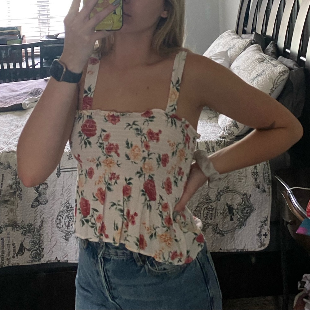 american eagle floral tank